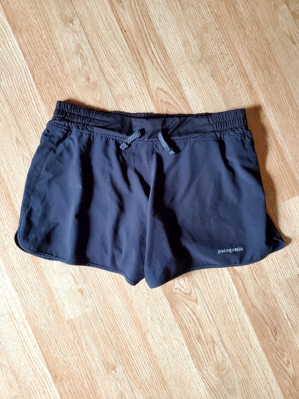Patagonia Women's Black Athletic Shorts with Drawcord